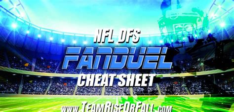 fanduel week 7 lineup|NFL Week 7 DFS Cheat Sheet: Five recommended plays for all .